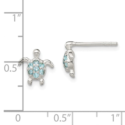 Sterlingsilber Zirkonia Schildkröte Ohrstecker