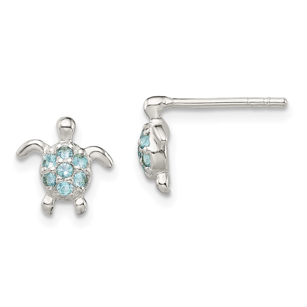 Sterlingsilber Zirkonia Schildkröte Ohrstecker