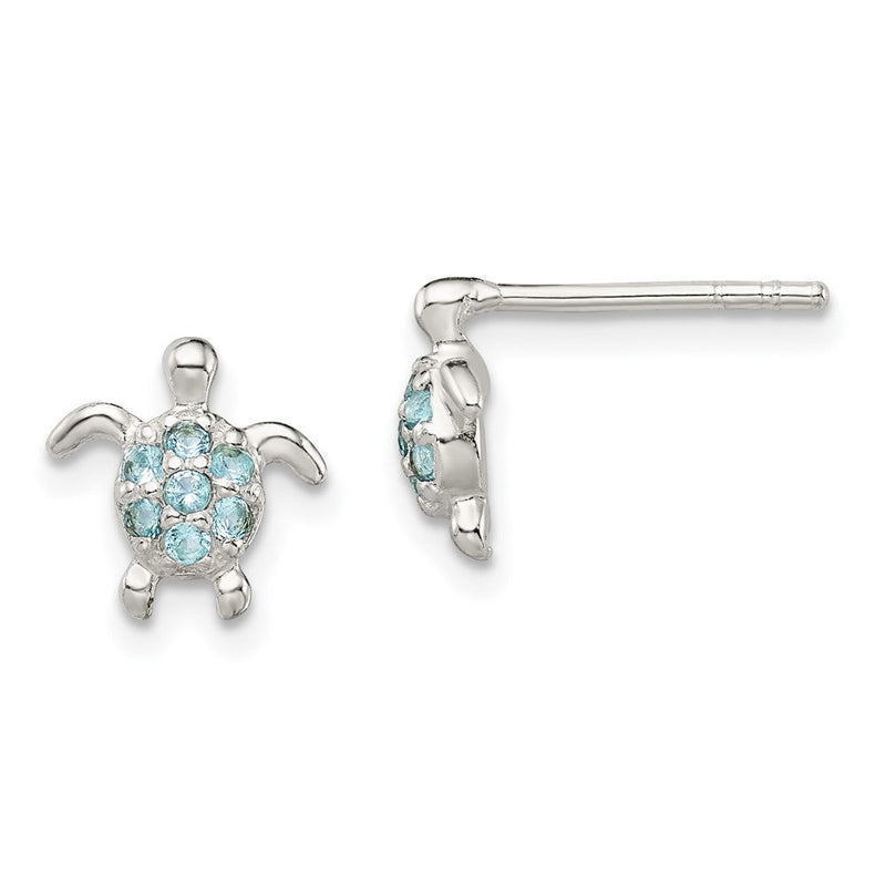 Sterlingsilber Zirkonia Schildkröte Ohrstecker