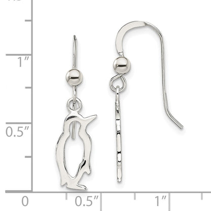 Sterlingsilber Pinguin Hirte Haken Ohrringe