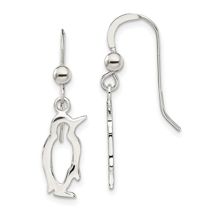Sterlingsilber Pinguin Hirte Haken Ohrringe