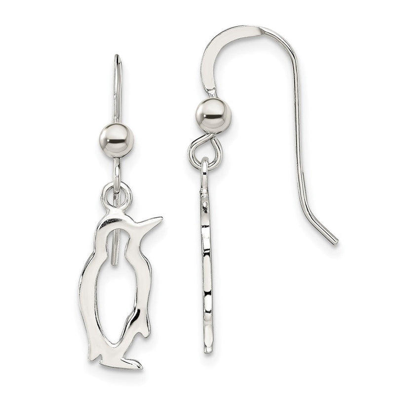 Sterlingsilber Pinguin Hirte Haken Ohrringe