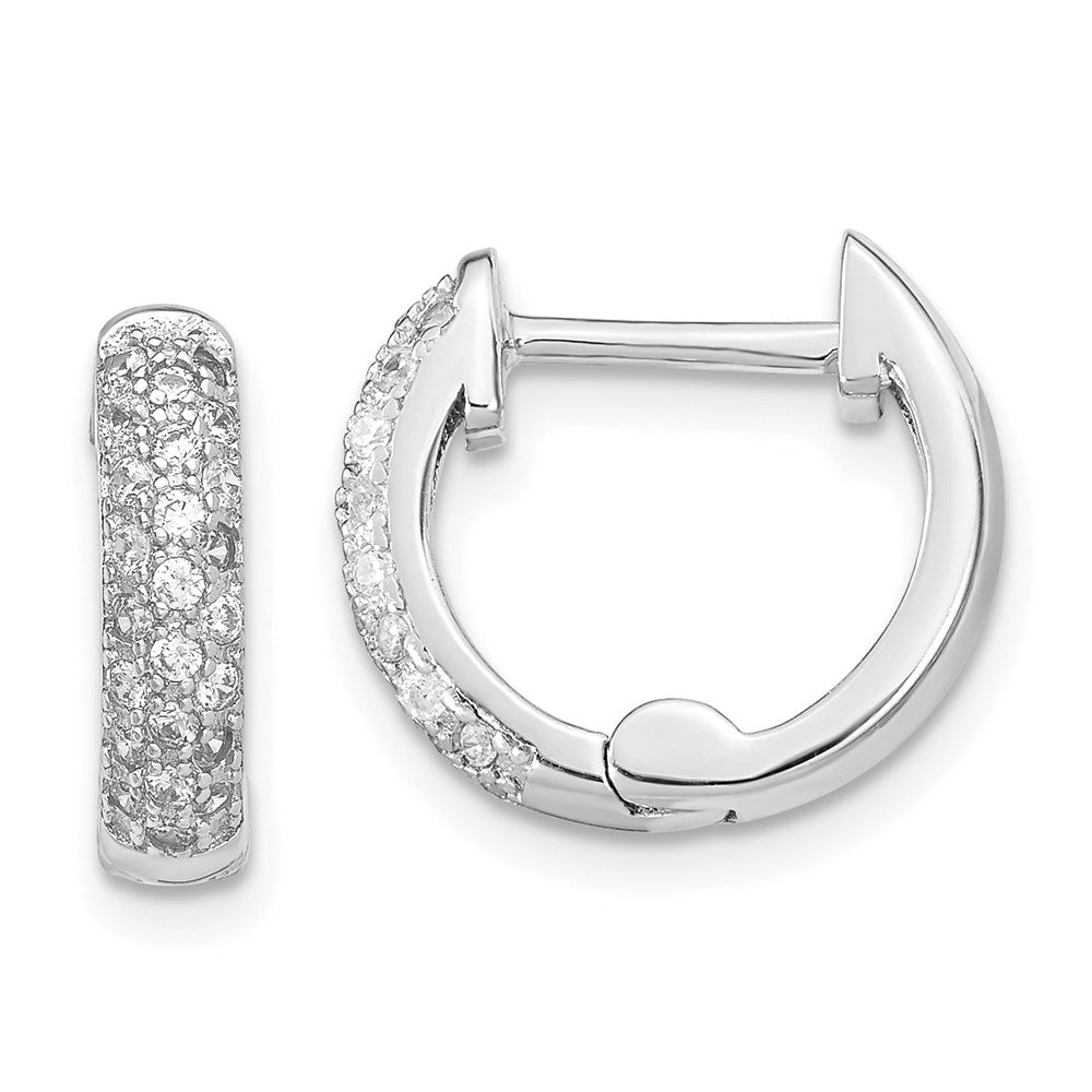Sterlingsilber Rhodiniert 7-8mm Wte/blk Fwc Perle Zirkonia Changeable Ohrring