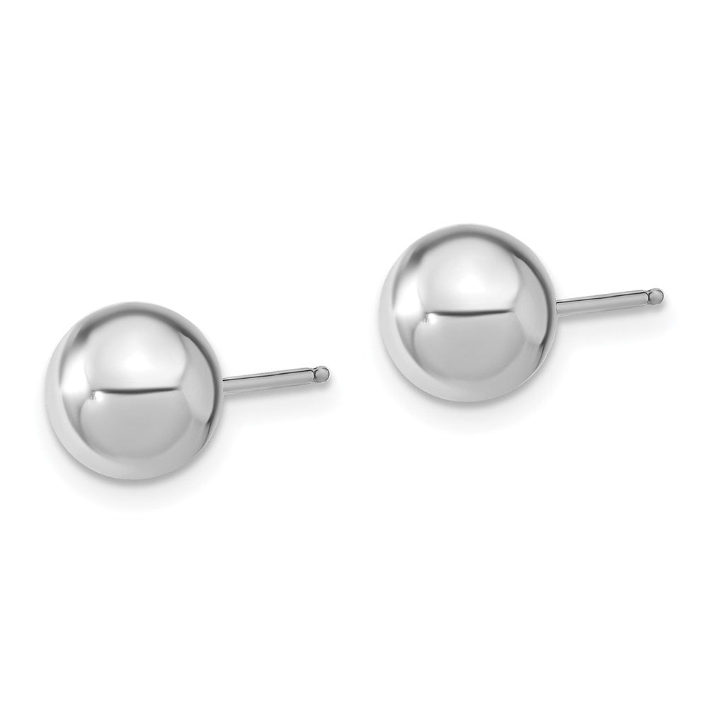 Sterlingsilber Rhodiniert-pl 8-9mm Weiß/blk Imitat Muschel Perle Stecker 3 Ohrring Set