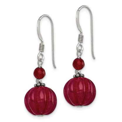 Sterlingsilber Poliert & Antikisiert Rot Aventurine/quartz Ohrhänger