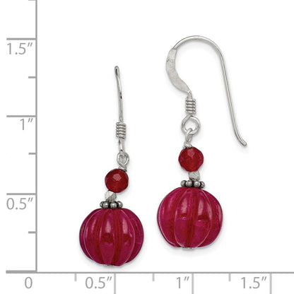 Sterlingsilber Poliert & Antikisiert Rot Aventurine/quartz Ohrhänger