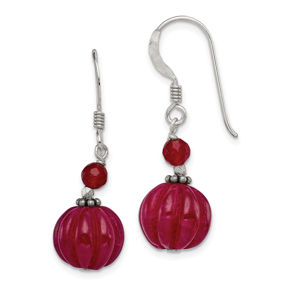 Sterlingsilber Poliert & Antikisiert Rot Aventurine/quartz Ohrhänger