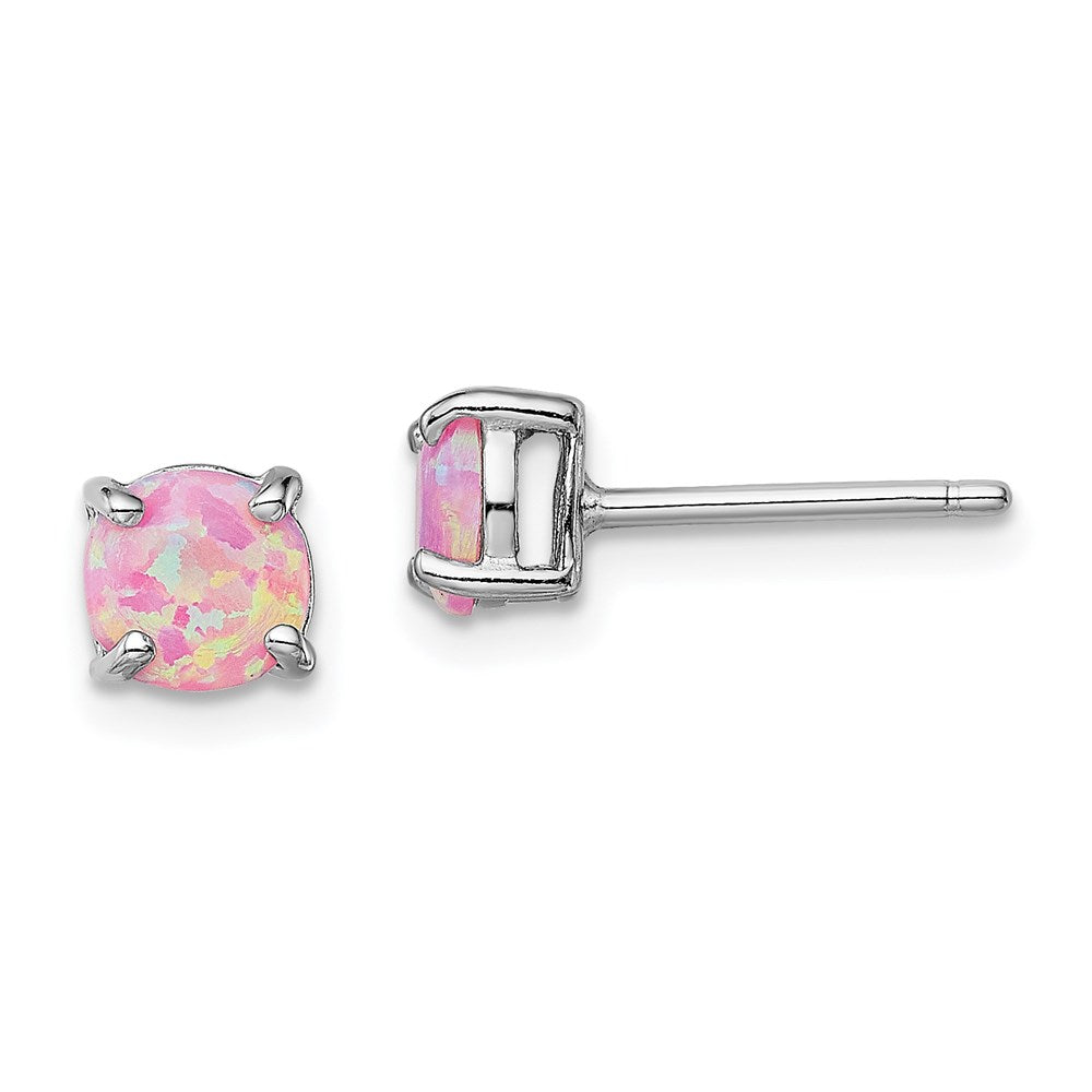 Sterlingsilber Rhodiniert Weiß/pink/blue Cr. Opal Set/3 Ohrringe