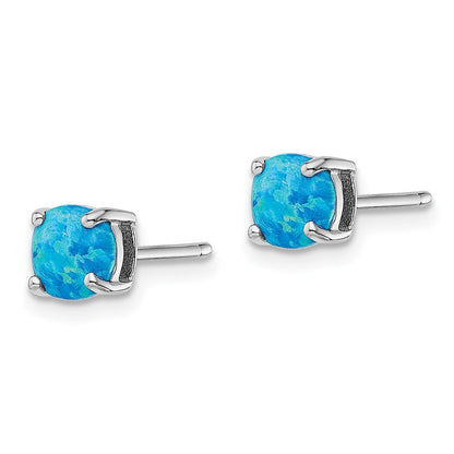 Sterlingsilber Rhodiniert Weiß/pink/blue Cr. Opal Set/3 Ohrringe