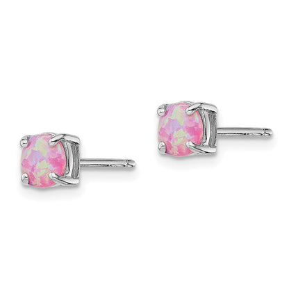 Sterlingsilber Rhodiniert Weiß/pink/blue Cr. Opal Set/3 Ohrringe