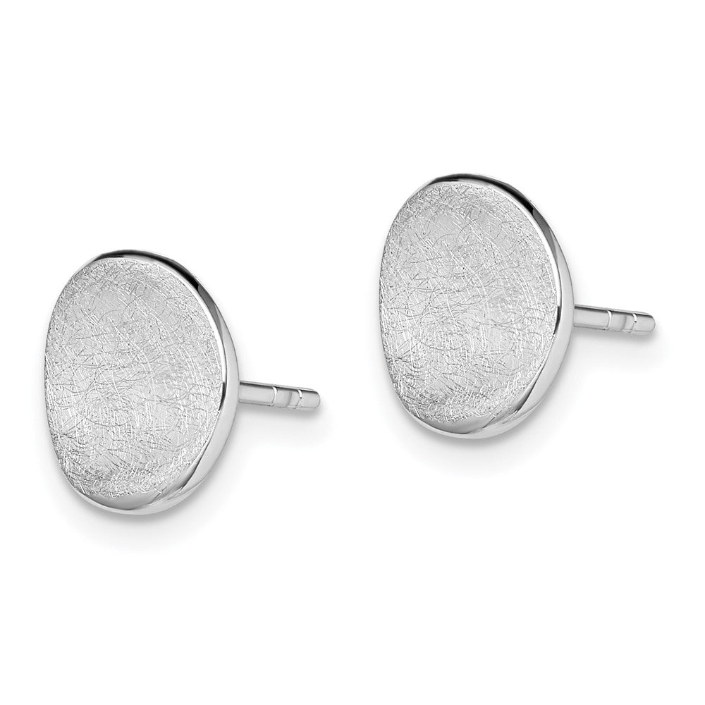 Sterlingsilber Rhodiniert Scratch Finish Ohrstecker