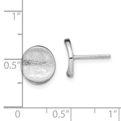 Sterlingsilber Rhodiniert Scratch Finish Ohrstecker