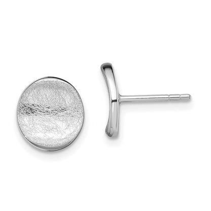 Sterlingsilber Rhodiniert Scratch Finish Ohrstecker