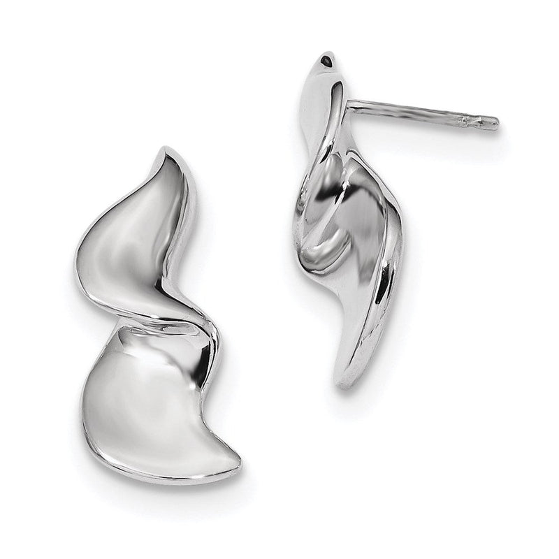 Sterlingsilber Rhodiniert Schleife Ohrstecker