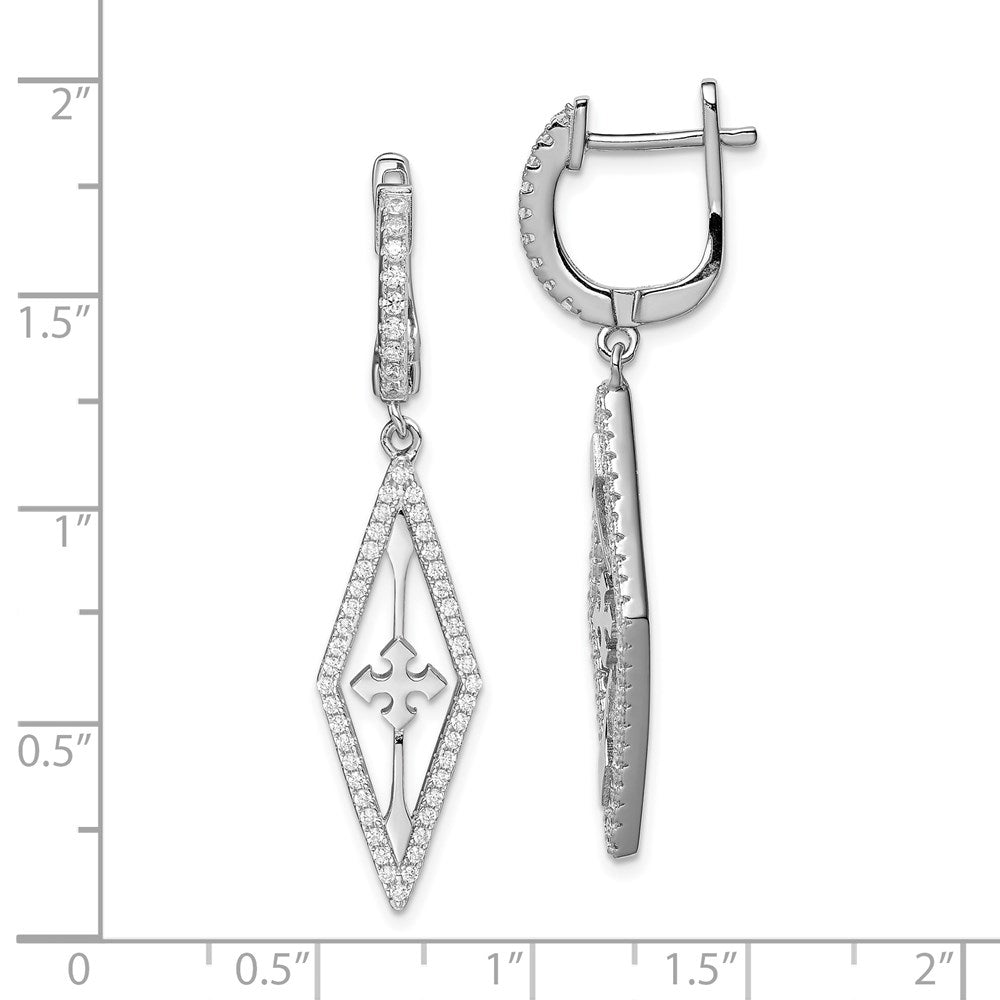 Sterlingsilber Rhodiniert Zirkonia Ohrhänger