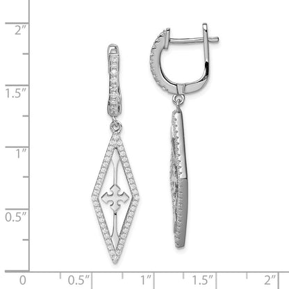 Sterlingsilber Rhodiniert Zirkonia Ohrhänger