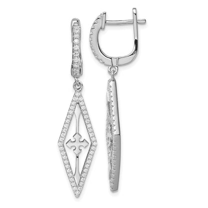 Sterlingsilber Rhodiniert Zirkonia Ohrhänger