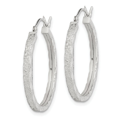 Sterlingsilber Diamantiert 2.5mm Creolen