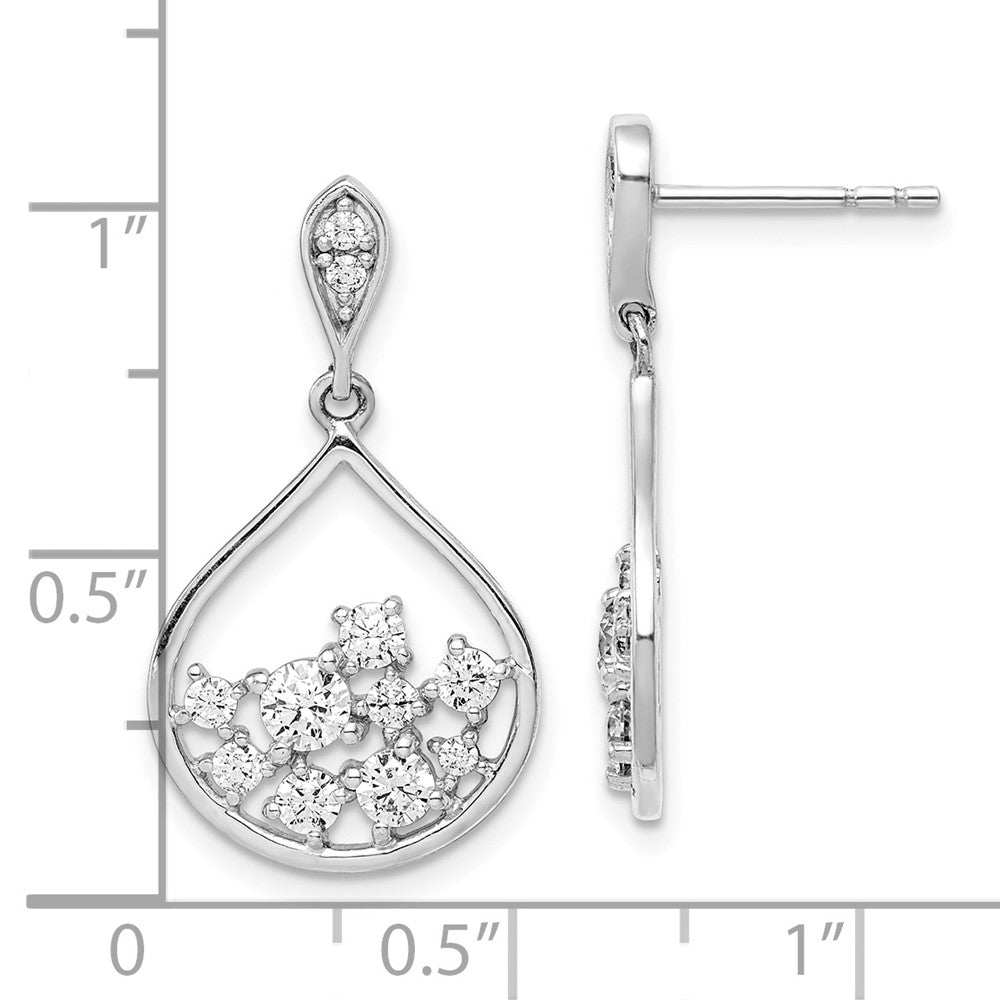 Sterlingsilber Rhodiniert Zirkonia Ohrhänger