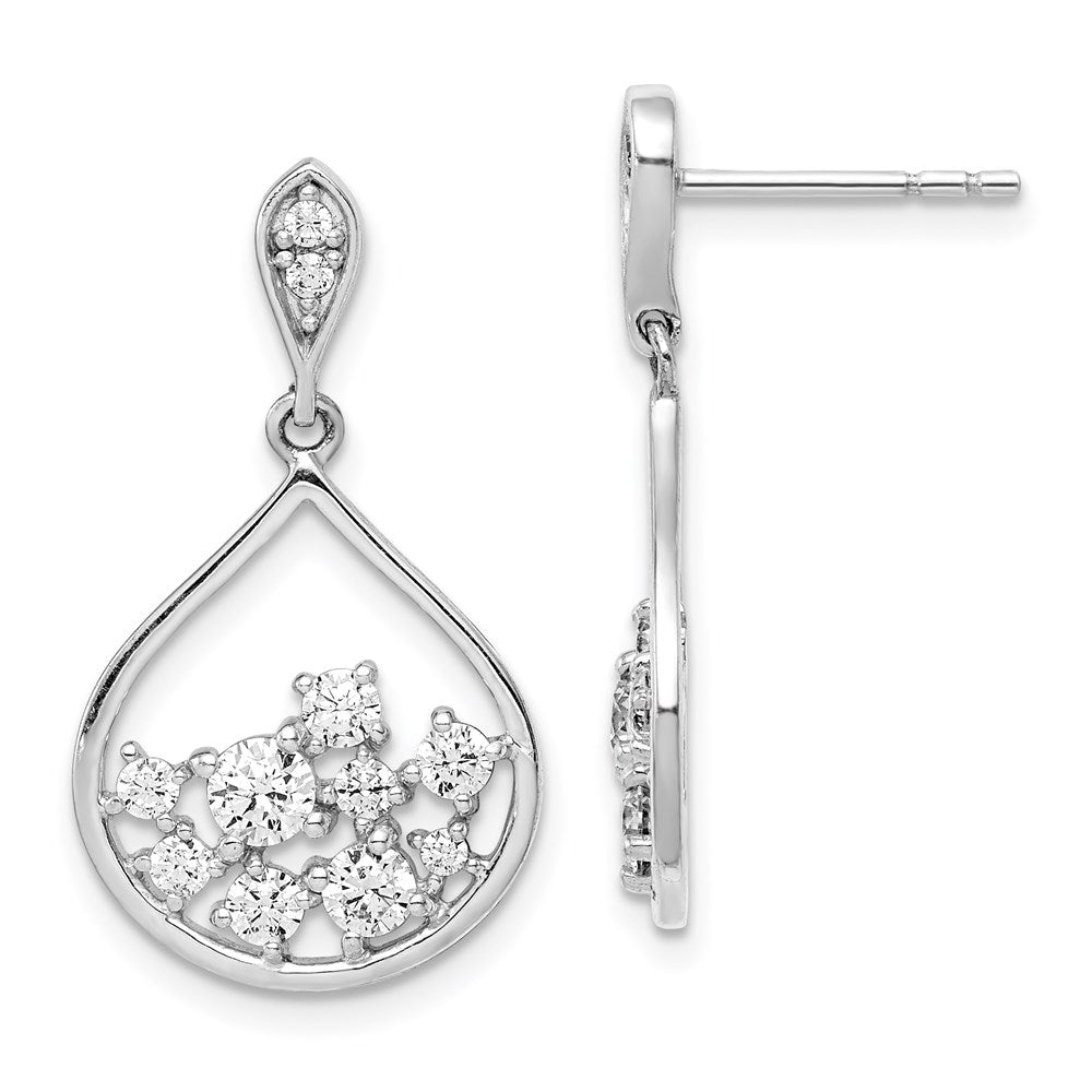 Sterlingsilber Rhodiniert Zirkonia Ohrhänger
