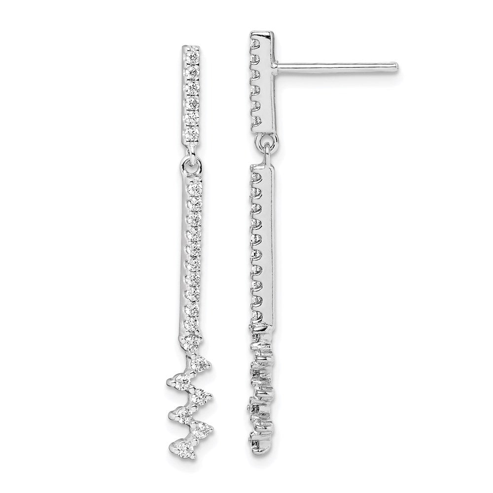 Sterlingsilber Rhodiniert Zirkonia Ohrhänger