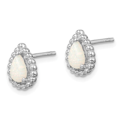 Sterlingsilber Im Labor Erzeugt Opal Ohrstecker