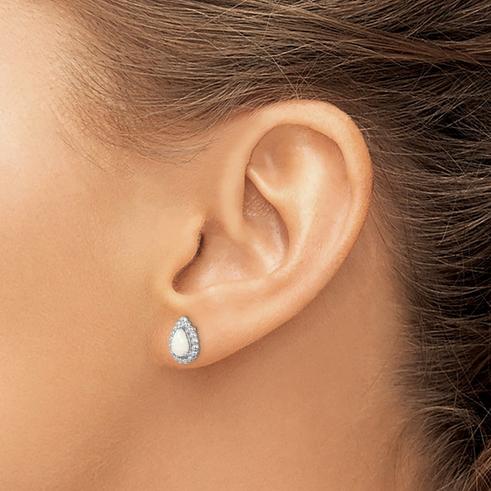 Sterlingsilber Im Labor Erzeugt Opal Ohrstecker