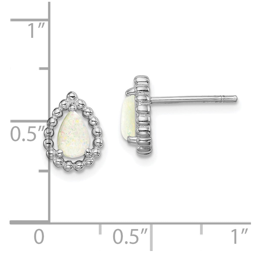 Sterlingsilber Im Labor Erzeugt Opal Ohrstecker