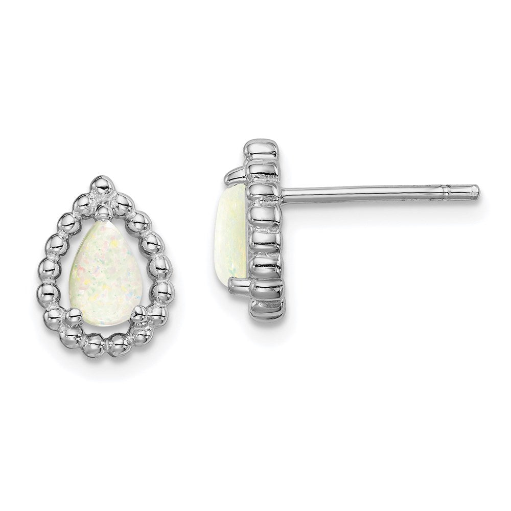 Sterlingsilber Im Labor Erzeugt Opal Ohrstecker