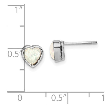 Sterlingsilber Rhodiniert Im Labor Erzeugt Opal Ohrstecker