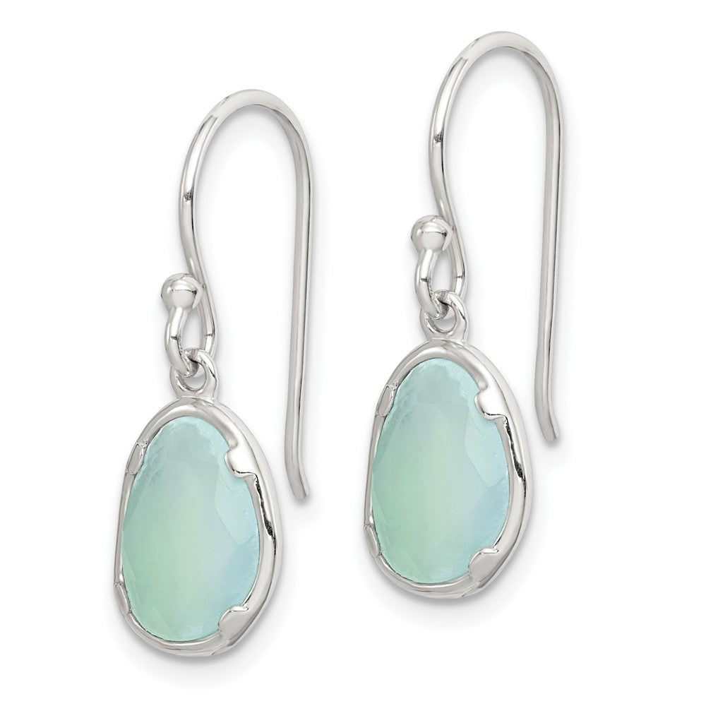 Sterlingsilber Blau Chalcedony Ohrhänger