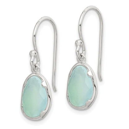 Sterlingsilber Blau Chalcedony Ohrhänger