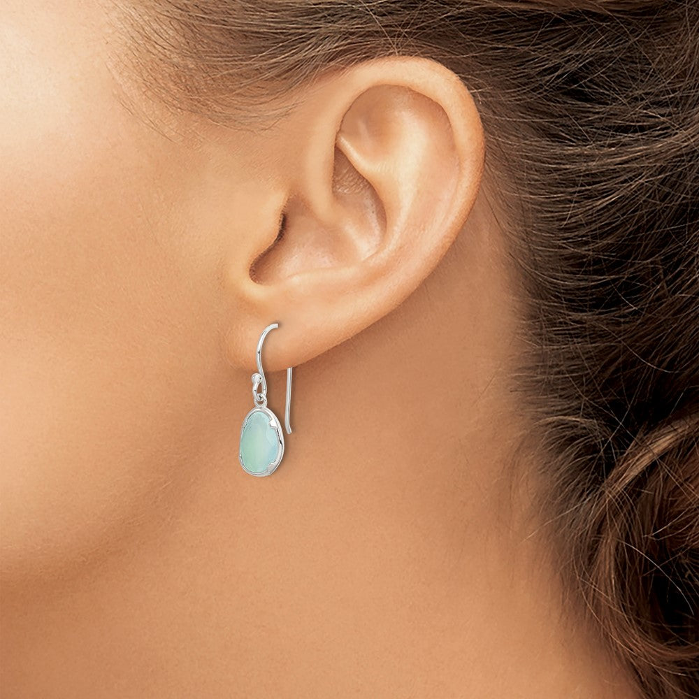 Sterlingsilber Blau Chalcedony Ohrhänger