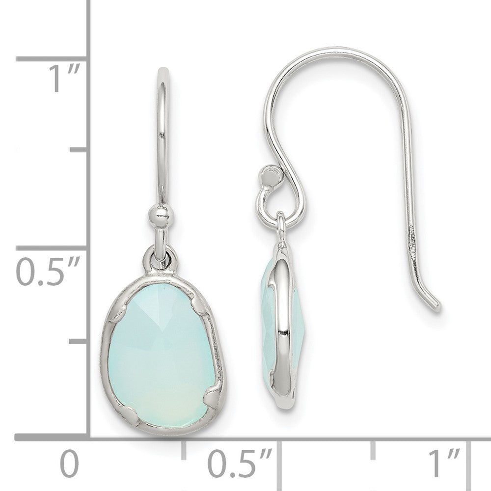Sterlingsilber Blau Chalcedony Ohrhänger