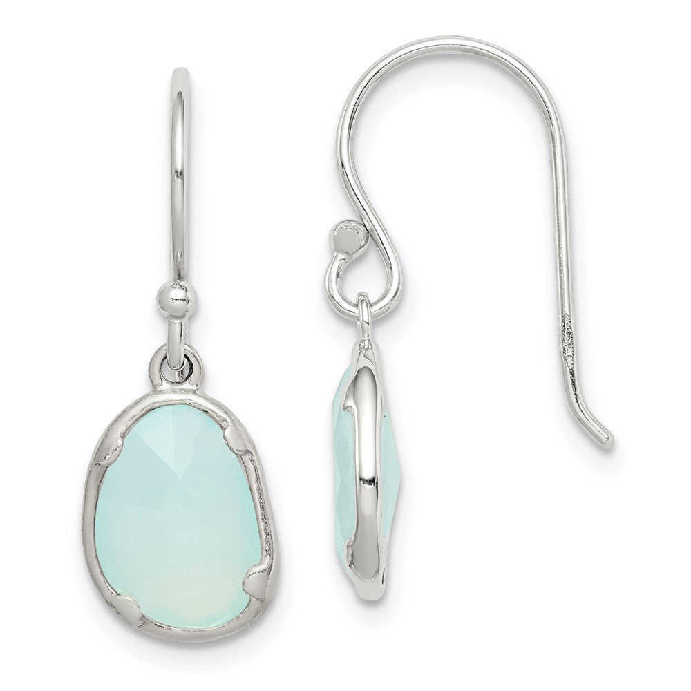 Sterlingsilber Blau Chalcedony Ohrhänger