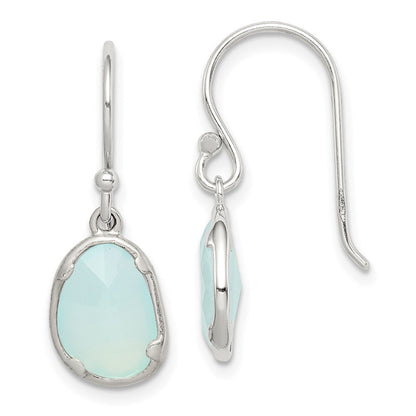 Sterlingsilber Blau Chalcedony Ohrhänger