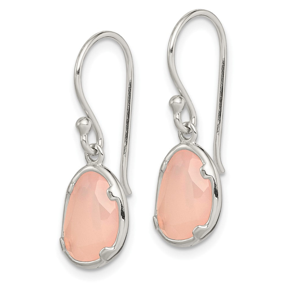 Sterlingsilber Rosa Chalcedony Ohrhänger