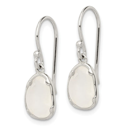 Sterlingsilber Weiß Chalcedony Ohrhänger