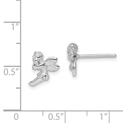 Sterlingsilber Rhodiniert Fee Ohrstecker