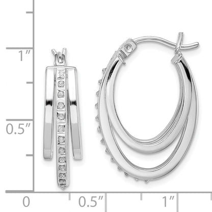 Sterlingsilber Diamant Fascination Mystique Platin-beschichtet Multi Creolen