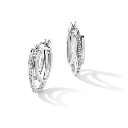 Sterlingsilber Diamant Fascination Mystique Platin-beschichtet Multi Creolen