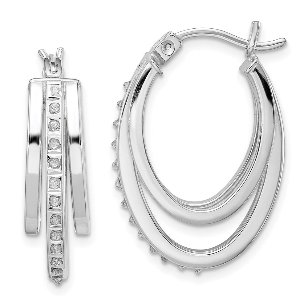 Sterlingsilber Diamant Fascination Mystique Platin-beschichtet Multi Creolen