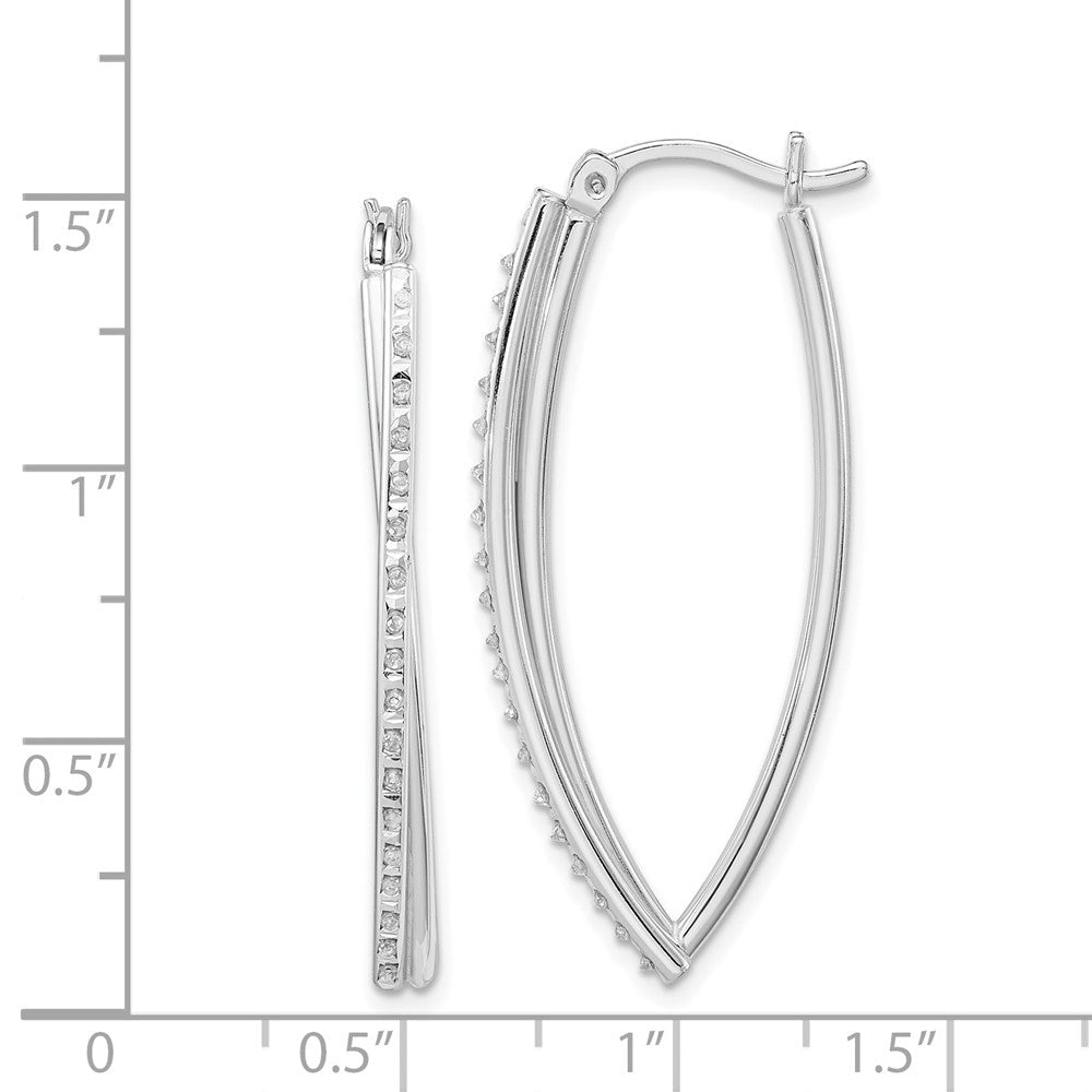 Sterlingsilber Diamant Fascination Mystique Platin-beschichtet Creolen