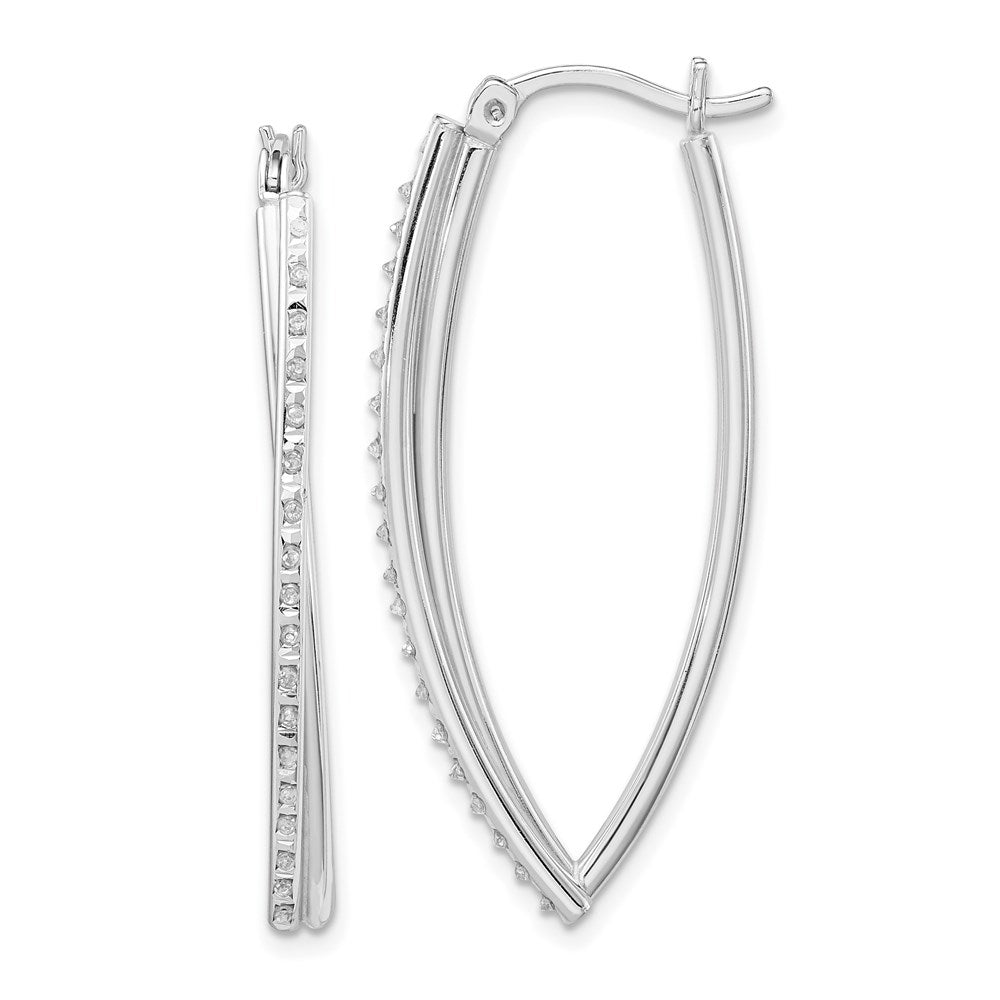 Sterlingsilber Diamant Fascination Mystique Platin-beschichtet Creolen