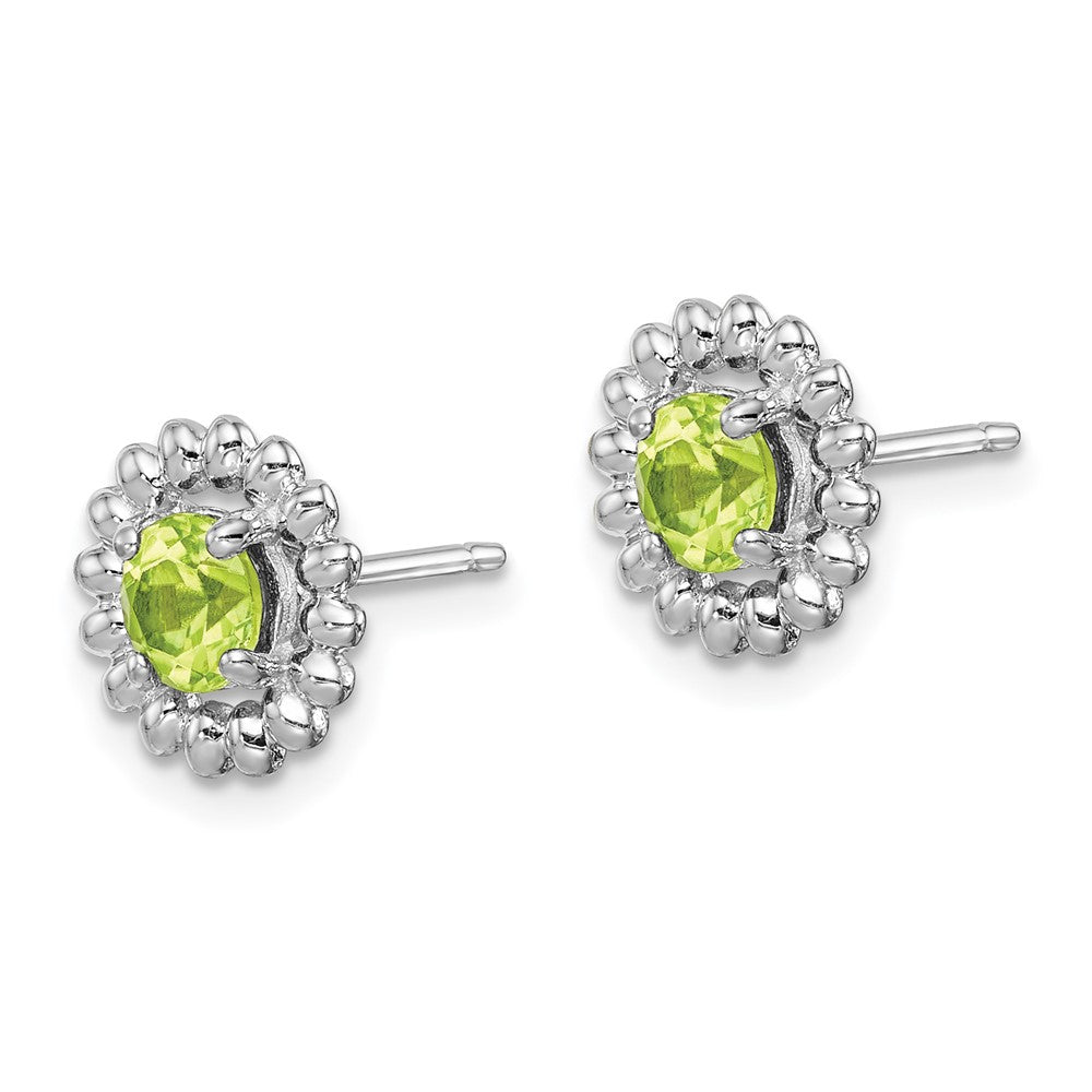 Sterlingsilber Rhod-plat Peridot Ohrringe