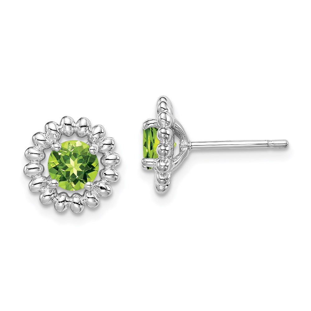 Sterlingsilber Rhod-plat Peridot Ohrringe