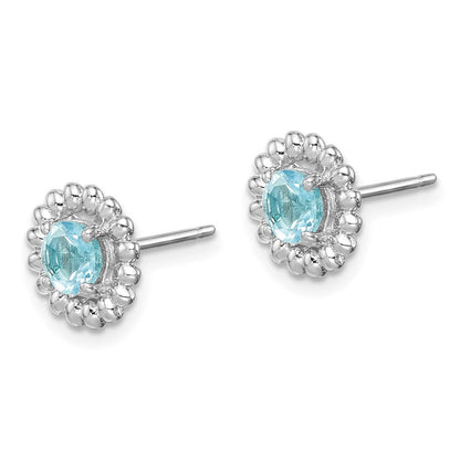 Sterlingsilber Rhod-plat Lb Topas Ohrringe