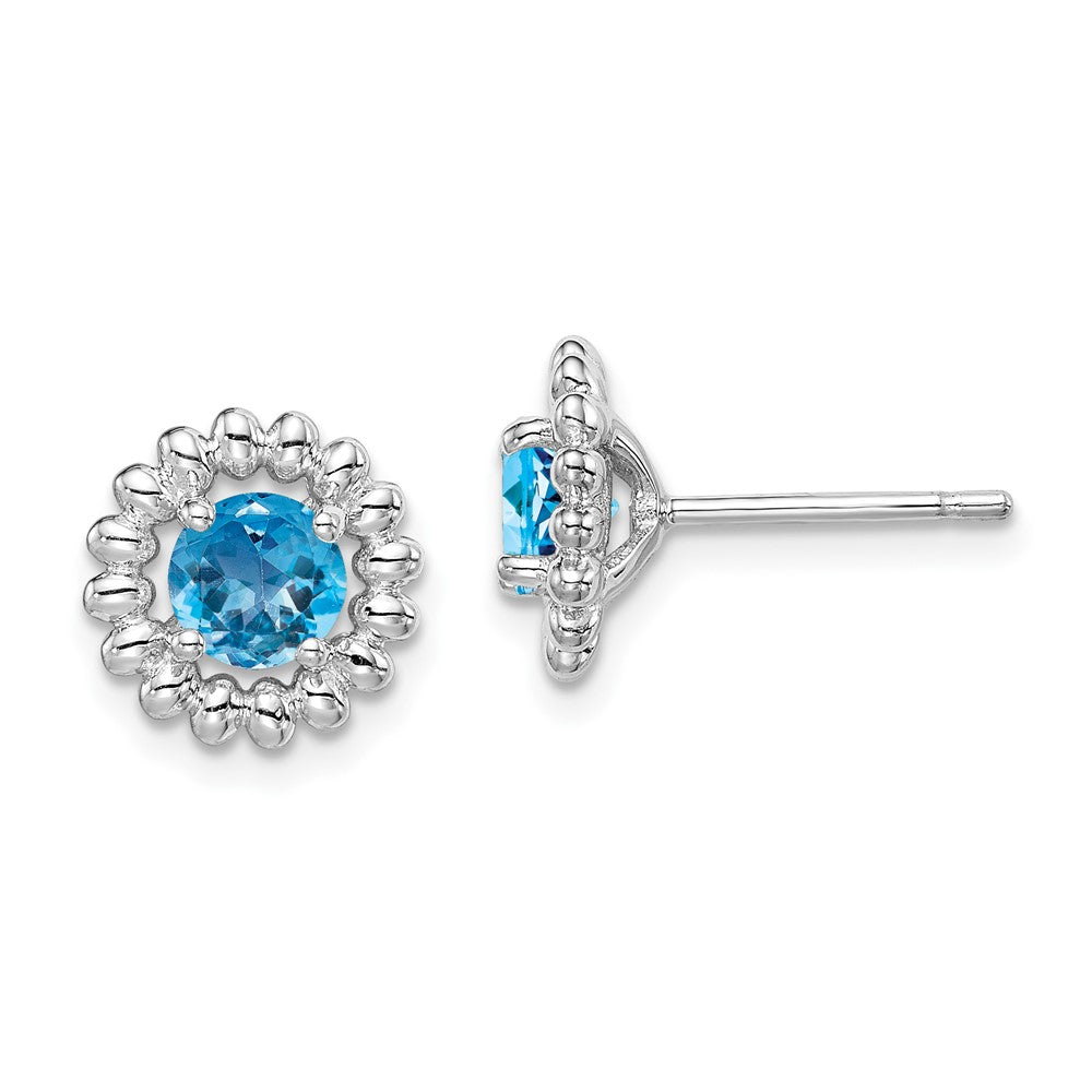 Sterlingsilber Rhod-plat Lb Topas Ohrringe