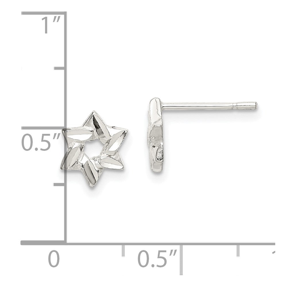 Sterlingsilber Stern Ohrringe
