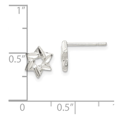 Sterlingsilber Stern Ohrringe